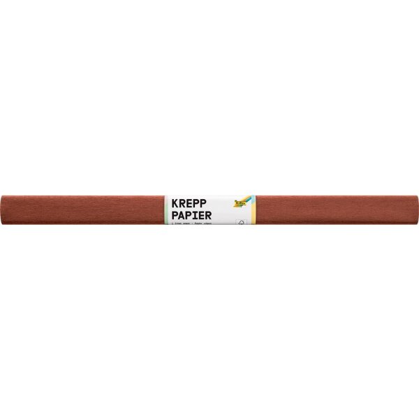 Krepppapier / Feinkrepp Einzelrolle kastanie, 50 x 250 cm