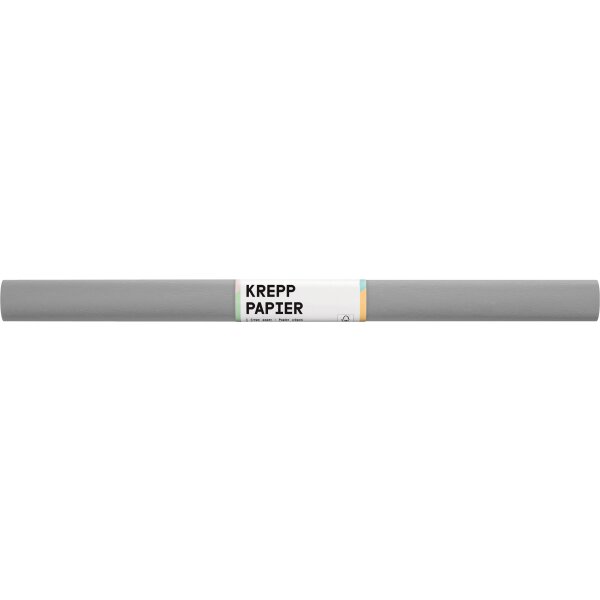 Krepppapier / Feinkrepp Einzelrolle grau, 50 x 250 cm