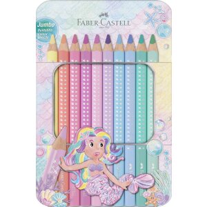 Farbstifte Jumbo Sparkle Pastell, 10 Stück