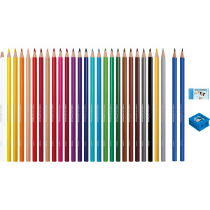 Buntstifte Colori, 30 St&uuml;ck, inkl. Radierer und Spitzer