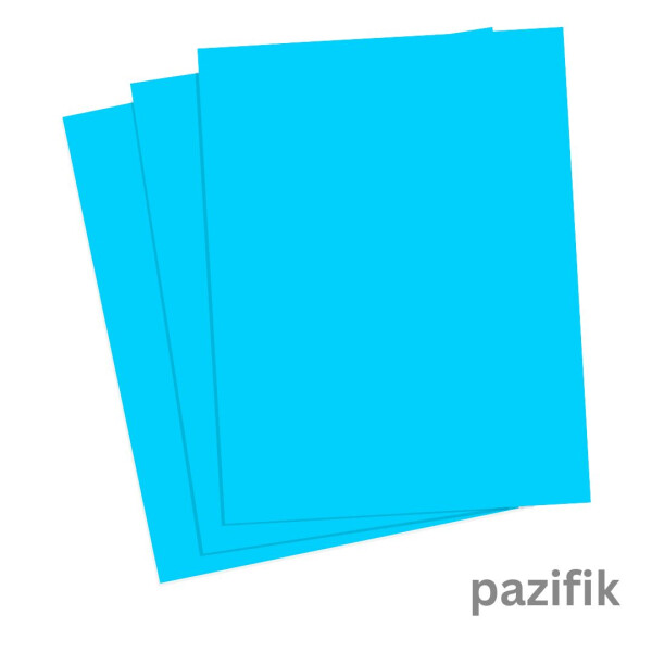 Tonzeichenpapier 50 x 70 cm, 130 g/qm, pazifikblau 10 Bogen