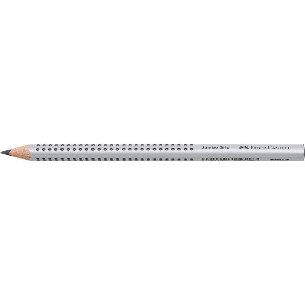 Jumbo Grip Bleistift, HB, silber, dreikant, 12 Stück