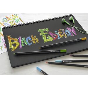 Buntstifte Black Edition, dreikant, 12 Stück in 12...