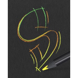 Buntstifte Black Edition, dreikant, 12 St&uuml;ck in 12 Farben sortiert