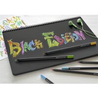 Buntstifte Black Edition, dreikant, 12 Stück in 12 Farben sortiert
