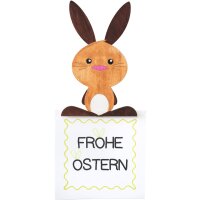 Bastelset Häschen mit Holzklammer, 6er Set