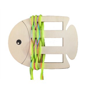 Fädelfisch aus Holz, 6er Set, , voraussichtlich in...