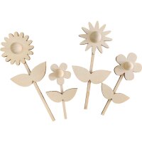 Bastelset Holzblumen, 4er Set, voraussichtlich in KW 3 lieferbar