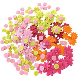 Filzaufkleber Blümchen, 200-tlg.