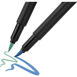 Filzstifte Black Edition von Faber Castell, 10 Stifte in 10 Farben sortiert