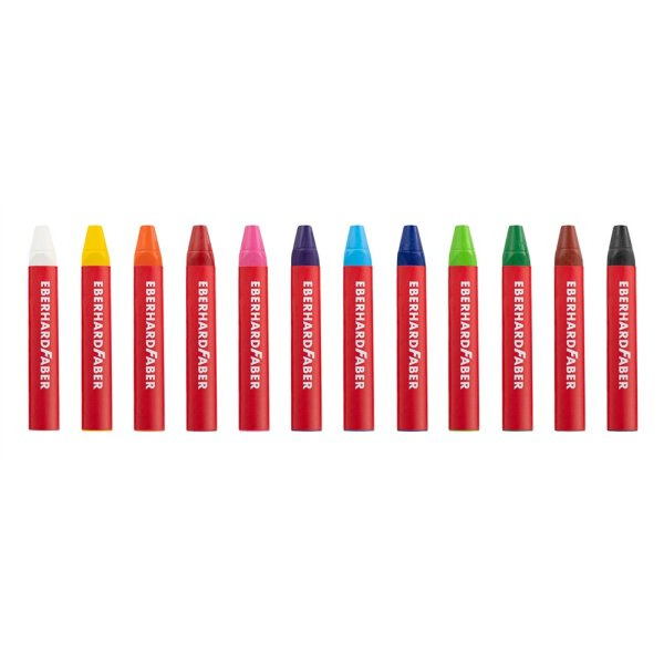 Wachsmalkreide Colori von Eberhard Faber, 12 Stück in 12 Farben
