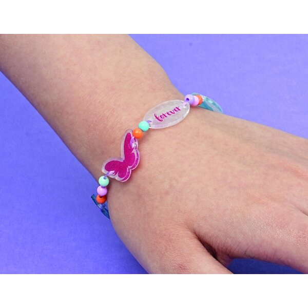 DIY Bastelset Schrumpffolie Armband "Lucy" für 2 Armbänder. Lieferbar voraussichtlich Januar