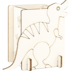 Bastelset Stiftehalter Dinosaurier aus Holz
