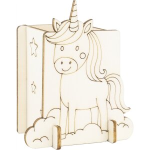 Bastelset Stiftehalter Einhorn aus Holz
