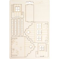 Bastelset Stiftehalter Haus aus Holz