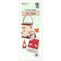 Transparentpapier Cosy Season 115g/m², 100 Blatt, 27 x 10 cm