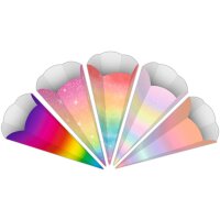 Geschwister Schultütenrohling Regenbogen Einzelfarben zum Stecken, 41 cm