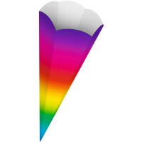 Schultütenrohling Regenbogen intensiv zum Stecken, 68 cm