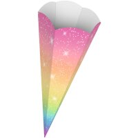 Schultütenrohling Regenbogen Sterne zum Stecken, 68 cm