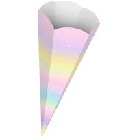 Schultütenrohling Regenbogen Pastell Sterne zum Stecken, 68 cm