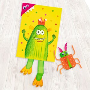 Mal und Bastelpapier Neon, DIN A4, 100 Blatt in 6 Farben