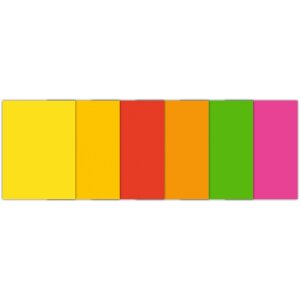 Mal und Bastelpapier Neon, DIN A4, 100 Blatt in 6 Farben