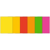 Mal und Bastelpapier Neon, DIN A4, 100 Blatt in 6 Farben