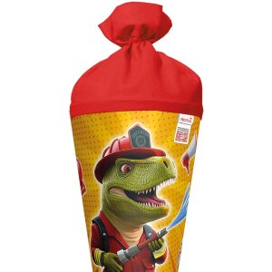 Motivschult&uuml;te Feuerwehr Dino rund von Roth