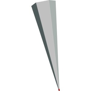 Schultütenrohling grau sechseckig, 85 cm, von Roth....