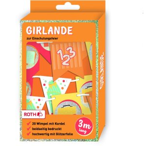 Partygirlande Einschulung, 3 m. Lieferbar voraussichtlich...