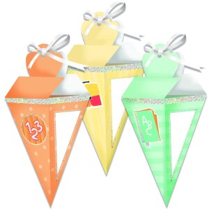 Geschenktüten Einschulung, 6 Stück. Lieferbar...