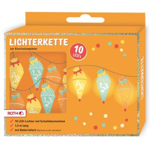 Schultüten Lichterkette Einschulung mit 10 LED....