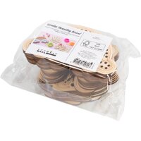 Holzform zum Fädeln mit Löchern, 24 Stück, 3 versch. Motive