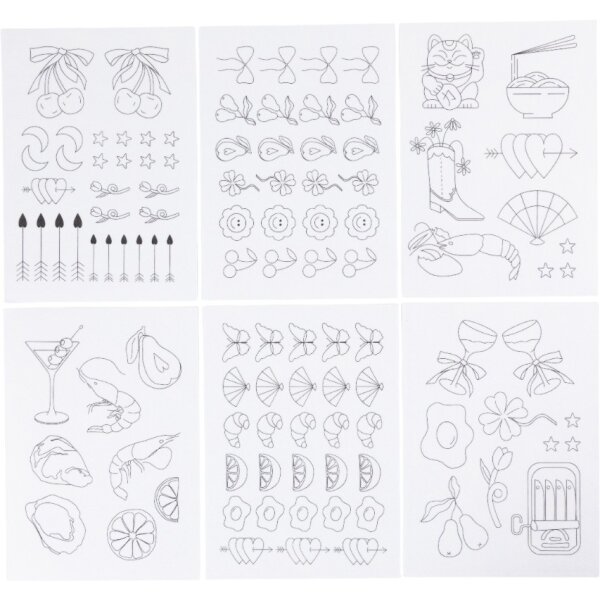 Wasserlösliche Stickvliese, 6 Blatt A5