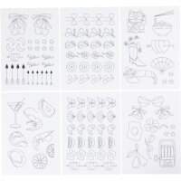 Wasserlösliche Stickvliese, 6 Blatt A5