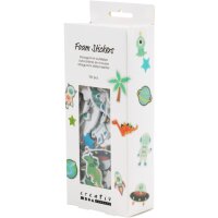 Moosgummi Aufkleber 150 Stück, selbstklebend, blau-grau, 13-40 mm