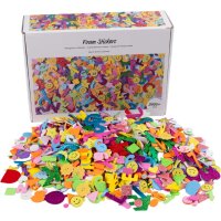 Moosgummi Aufkleber 2640 Stück, selbstklebend, verschieden sortiert, voraussichtlich Ende Januar lieferbar