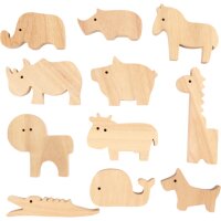 Holztiere Bauernhof und Safari, 44 Stück