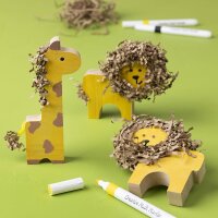 Holztiere Bauernhof und Safari, 44 Stück