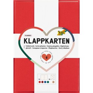 Klappkarten Classic inkl. Kuverts, 6er Set, 220...