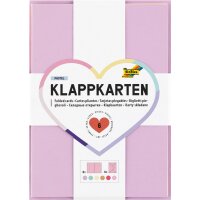 Klappkarten Pastell, inkl. Kuverts, 6er Set, 220 g/m², 10,5 x 14,8 cm