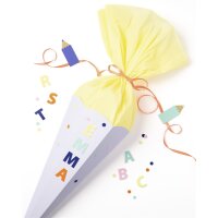 Filz Sticker Buchstaben, 190 Teile, selbstklebend, farbig sortiert