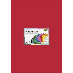 Tonkarton DIN A2 180g/m², 120 Blatt in 12 Farben...