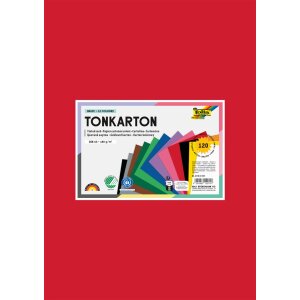 Tonkarton DIN A3 180g/m², 120 Blatt in 12 Farben...