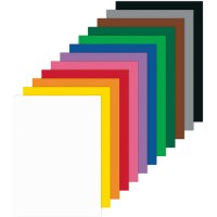 Tonkarton DIN A4, 180g/m², 120 Blatt in 12 Farben sortiert