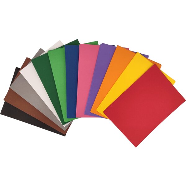 Tonkarton DIN A6,  180 g/m² 120 Blatt in 12 Farben sortiert