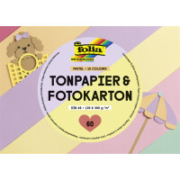 aus - Tonpapier und Fotokarton Block Pastell, DIN A6, 60 Blatt in 10 Farben sortiert