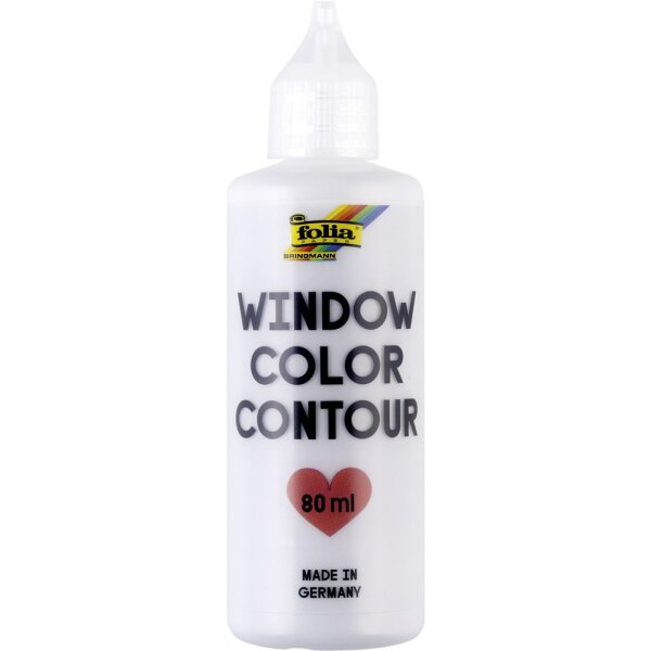 Window Color Fensterfarbe, Konturenfarbe silber, 80 ml