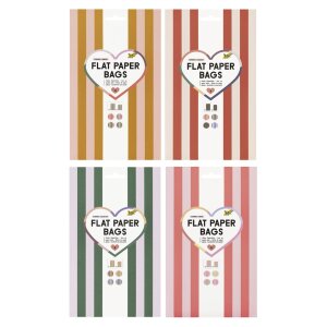 Flache Papiertüten Stripes, 8 Tüten,...