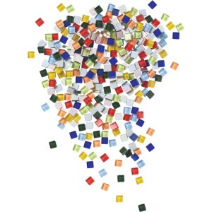 Mosaik Glassteine Basic, 10 x 10 mm, 300 Stück,...